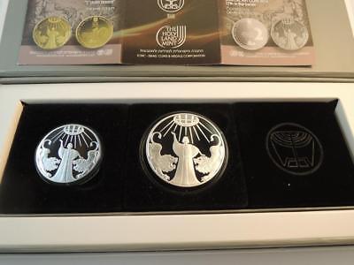Israel 2012 Biblical Art /"Daniel in the Den of Lions/" PR+BU Silver Coins Set,Box