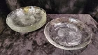 Vintage Anchor Hocking "Magnolia" floral pressed glass salad plates 8" SET OF 5