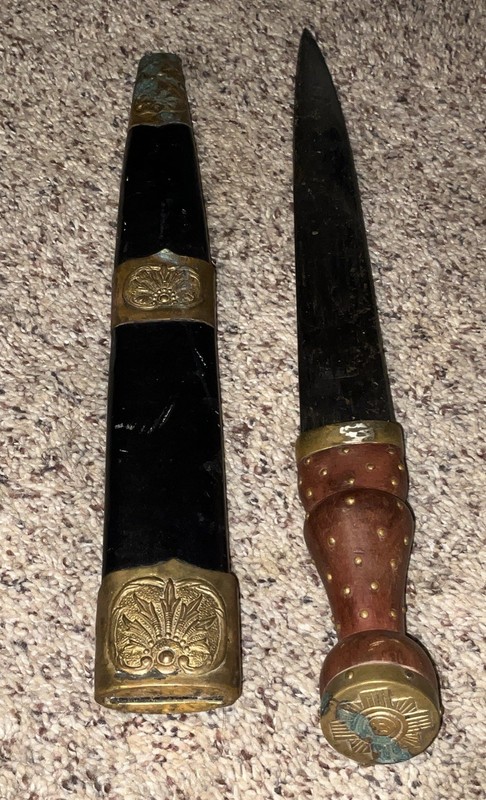 17" Scottish Dirk Knife Dagger Stainless Steel Blade Wooden Handle