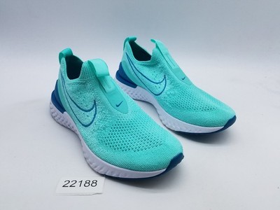 Nike Epic Phantom React Flyknit (GS) Girls Size 6Y Running Shoes Hyper Turquoise