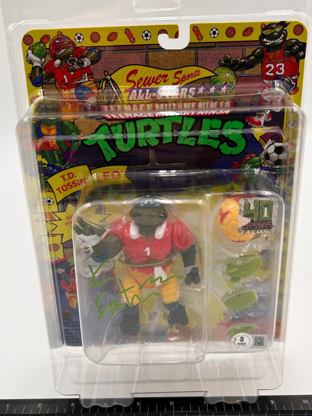 Kevin Eastman Signed 2023 Playmates TMNT Sewer All Stars TD Tossin Leonardo