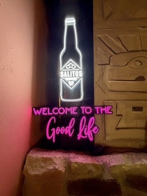 Salitos LED Leuchtschild/Neonschild  Welcome to the Good Life  Schriftzug
