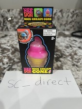 Nee Doh Pink Nice Cream Cone Squishy Fidget Toy Stress Anxiety Relief New