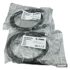 Zebra CBA-U21-S07ZBR Universal Style 3 USB 7ft Shielded Mod Plug Cable Lot of 2x