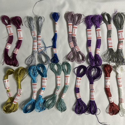 Le Paon Metallic Embroidery Thread   21 Skeins Type 21 Multicolor 8m Each