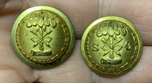 South Carolina Post Civil War Coat Buttons