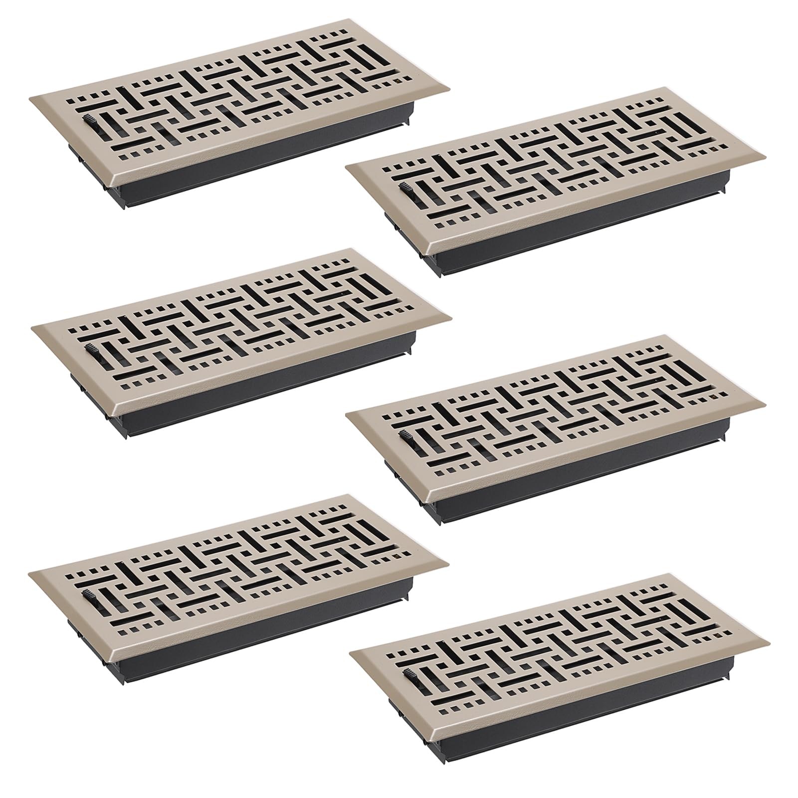 Floor Vent Covers Metal Floor Register 4 x 10 Inch Set of 6 Heavy Duty Floor ...