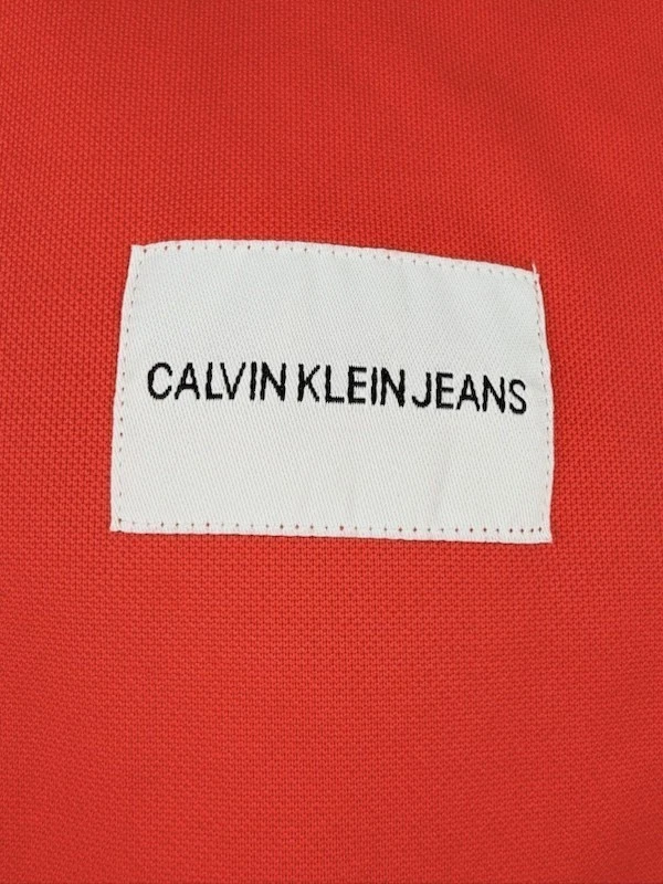 Calvin Klein Jeans sweat-shirt homme L rouge zippé col haut logo décontracté - Photo 2/4