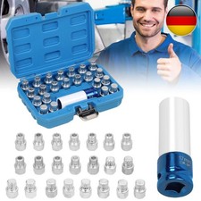 Felgenschloss Knacker Radsicherung Radbolzen Schlüssel Demontage Löse 23-tlg Set