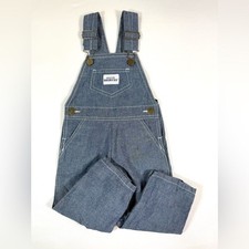 VINTAGE GENUINE ROEBUCKS Baby Boys Chambray Overalls Large Farm Workwear 80s 90s