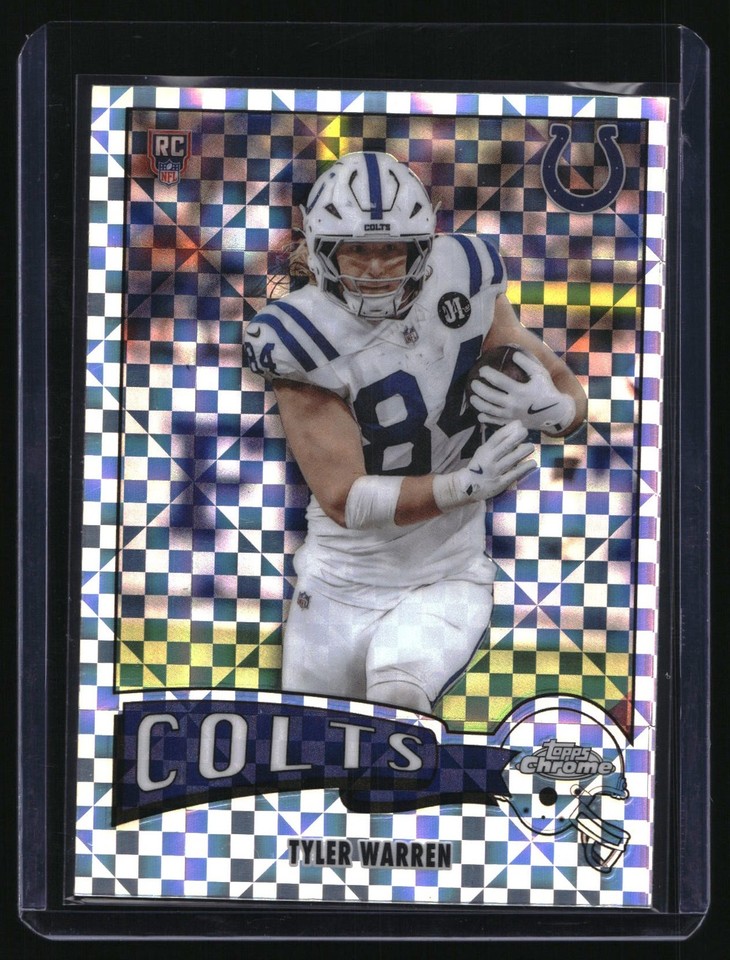 2025 Topps Chrome 1975 Topps Tyler Warren #1975-15 X-Fractor RC Colts