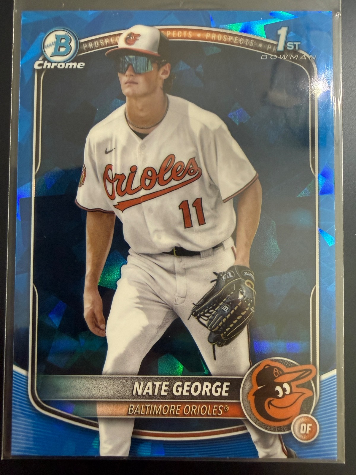 2025 Bowman Chrome Sapphire Edition - Chrome Prospects Nate George #BCP-184 (RC)