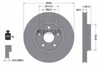 2X Pagid Bremsscheibe 54639NC FüR Toyota Verso Avensis VAN Auris Corolla ZGR20_