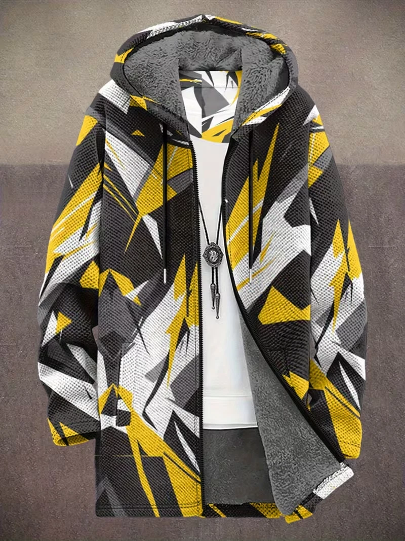 Western Outdoor Jacket Coat Fleece Men's Full Zip LONG HOOD BIG SZ 2XL