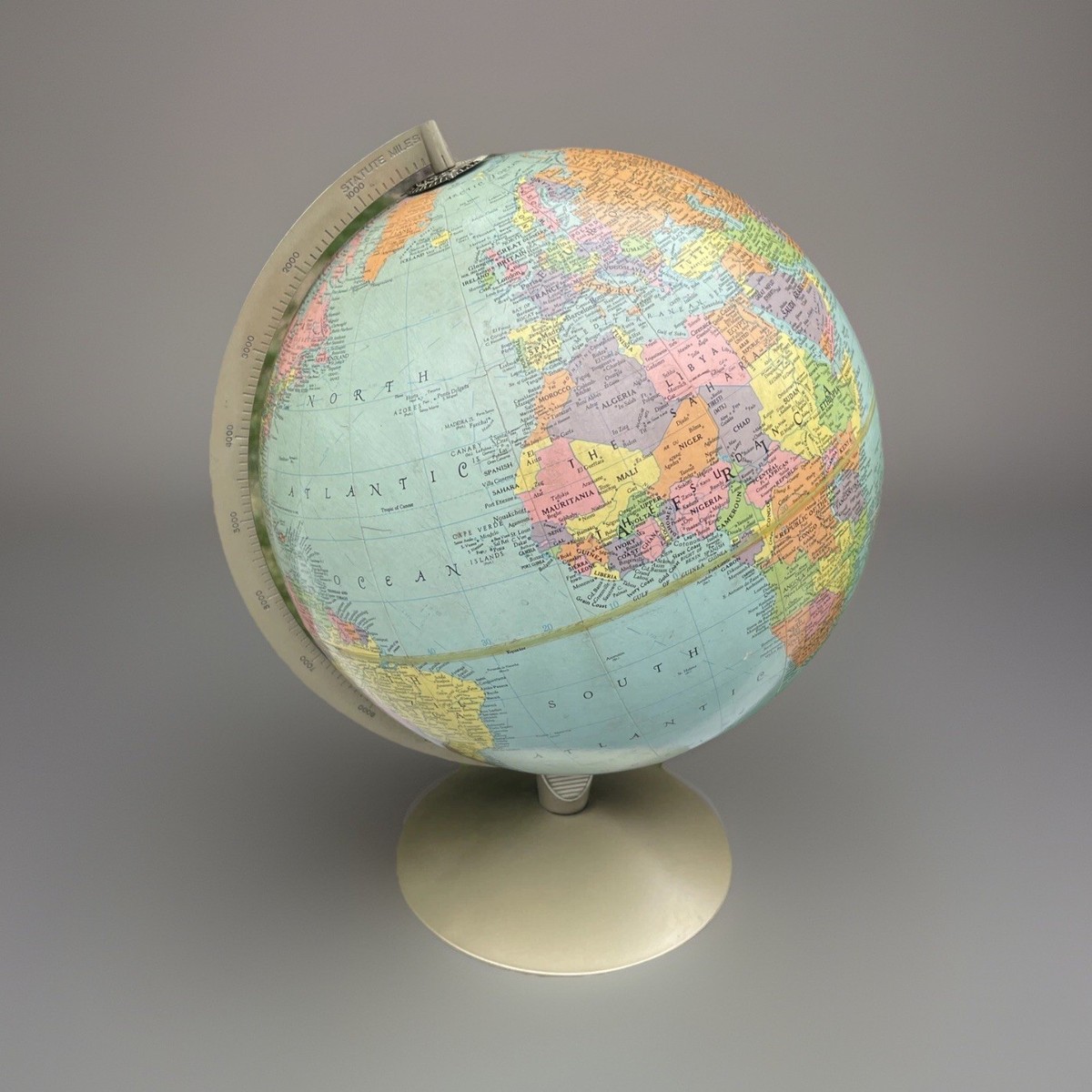 VINTAGE Replogle 12” Inch Reference Globe By Gustav Brueckmann