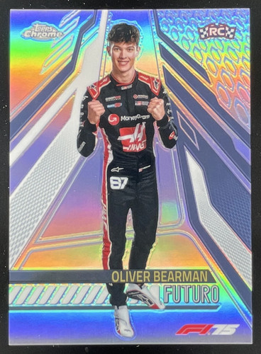 Oliver Bearman #FUT-3 2025 Topps Chrome Formula 1 Futuro card