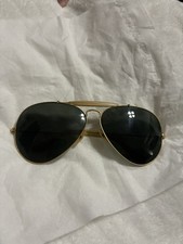 Vintage B L Ray-Ban Outdoorsman Aviator Sunglasses USA 62/14 Gold G15 Case