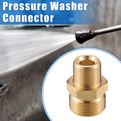 #ad Pressure Washer Connector 22mm M22x1.5 Adapter Brass Screw Hose Connector $8.56