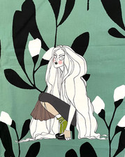 Alexander Henry "A Ghastlie Glance" Slate Green Panel 24 X 44