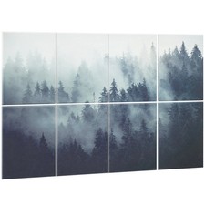 8 Pack Art Acoustic Panels, 63 x 23.62 x 0.4 inch Soundproof Wall Tiles, Self Ad