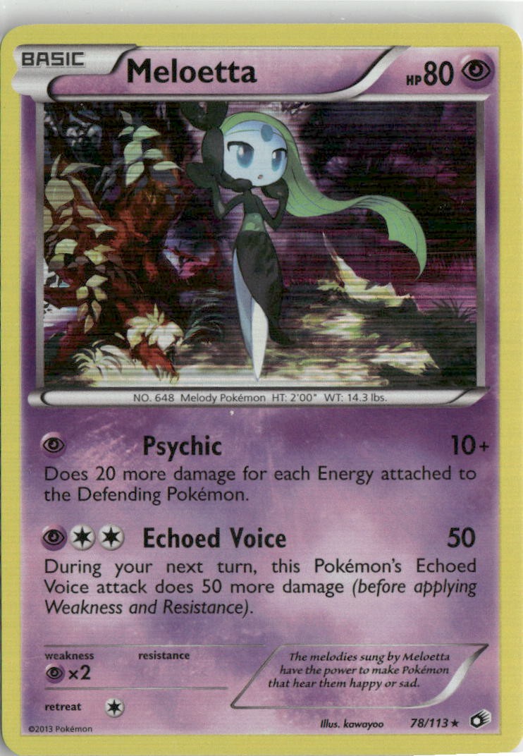 Pokemon Meloetta Rare Holo Legendary Treasures 2013 78/113 NM