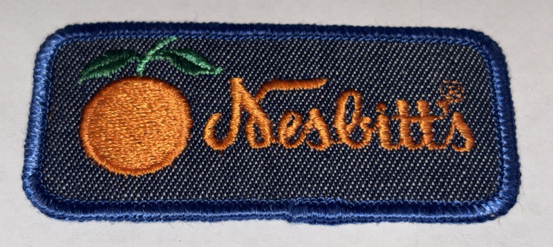 Vintage Nesbitts Orange Soda Pop Blue Jean Patch