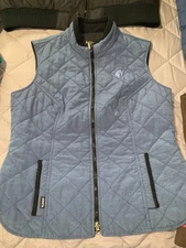 Arista Quilted Zip Up Vest-Large-Equestrian-Pockets-Two Way Zip-Embroidered