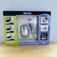 Wacom Graphire 4 USB Tablet Mouse Pen Holder 4x5 Digital Photo Edit CTE440B