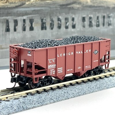 Atlas N Scale 41171 Lehigh Valley 55 Ton Fishbelly Hopper Flat End LV 25000