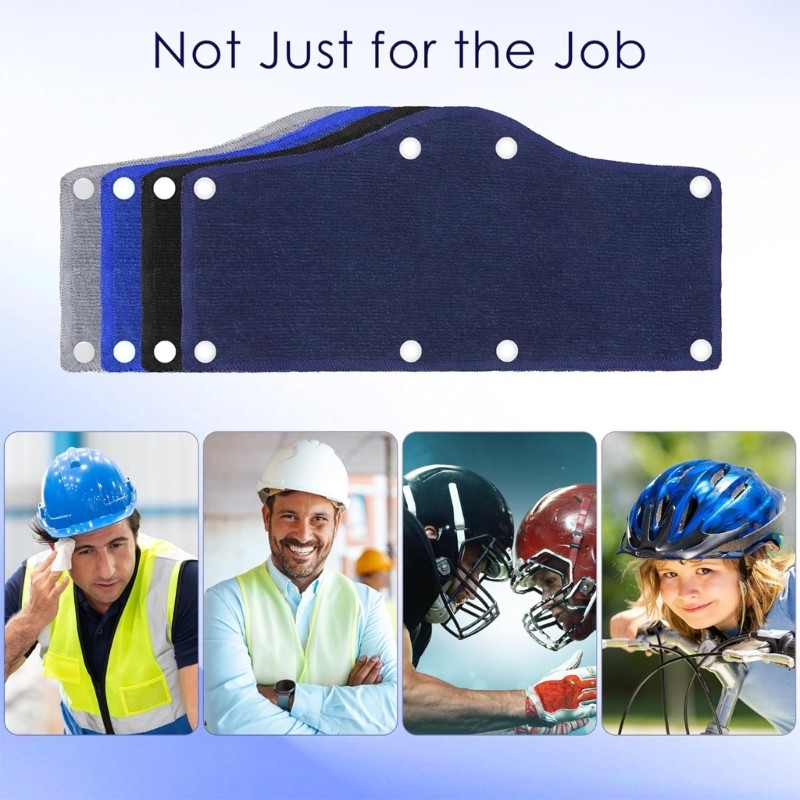 Wouqinen Welding Helmet Sweatband – 3-Pack, Sweat-Absorbing Terry Cloth Pads For Safety Helmets