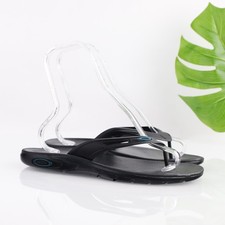 Oakley Mens Ellipse Sandal Size 10 Black Rubber Thong Flip Flop Slide Pool Beach
