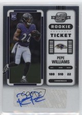2022 Panini Contenders Optic Rookie Ticket Auto Pepe Williams #157 Auto 0r0a