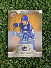 Elias Pettersson 2023-24 Upper Deck Engrained Hockey Auto #17 Canucks 