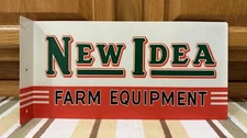 New Idea Farm Equipment Flange Sign Barn Double Sided Vintage Style Wall Decor