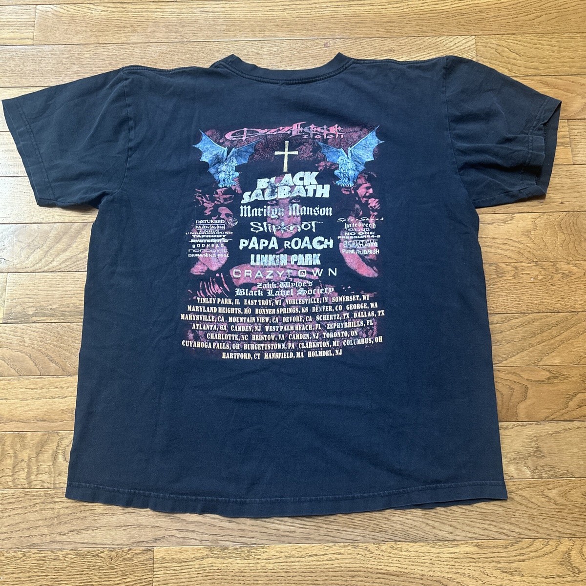 Vtg OZZFEST 2001 Sz L Tee SHIRT band ozzy Ozbourne Y2K