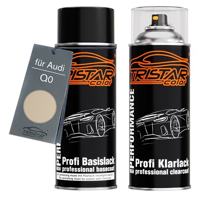 Autolack Spraydosen Set für Audi Q0 Mocha Latte Basislack Klarlack Sprühdose