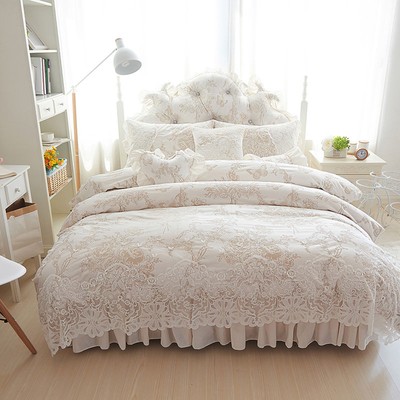 9pc Princess Fleece Lace Edge Uk Double Bed Winter 600tc Duvet