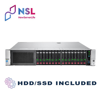 HP DL380 Gen9 16SFF 2x E5-2699v3 2.3GHz =36C 512GB P840 2x 1.2TB SAS 4xRJ45