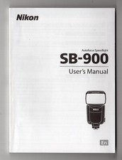 Nikon SB-900 Speedlight Camera Flash Instruction Manual / User Guide In English