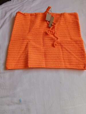 Skims Crochet Swim Mini Skirt Color Orange Style CU-SKT-2514 Size 3X G28