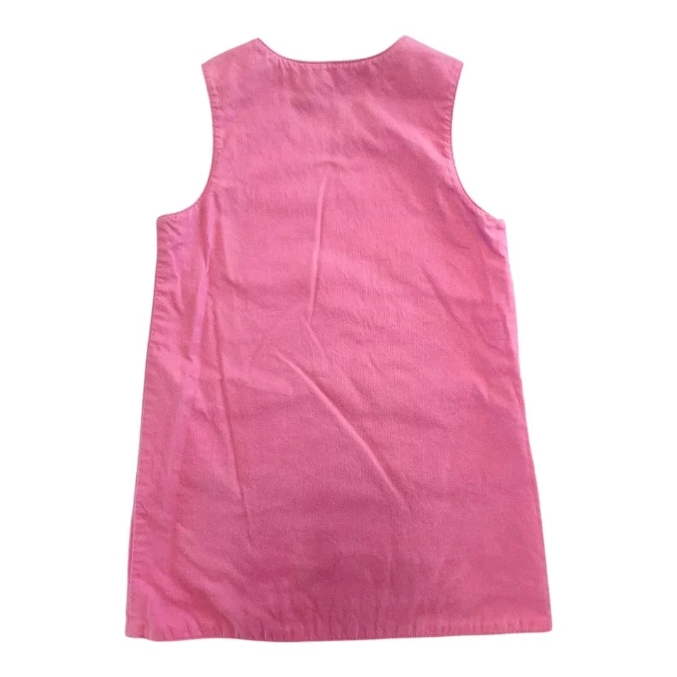 RALPH LAUREN REVERSIBLE JUMPER DRESS,  GIRLS Sz 5 CORDUROY PLAID SHOULDER BUTTON - Image 4 of 4