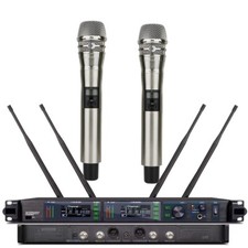 New 2 Silver KSM8 Handheld Wireless Microphone System Stage Sing Karaoke AD4D-II
