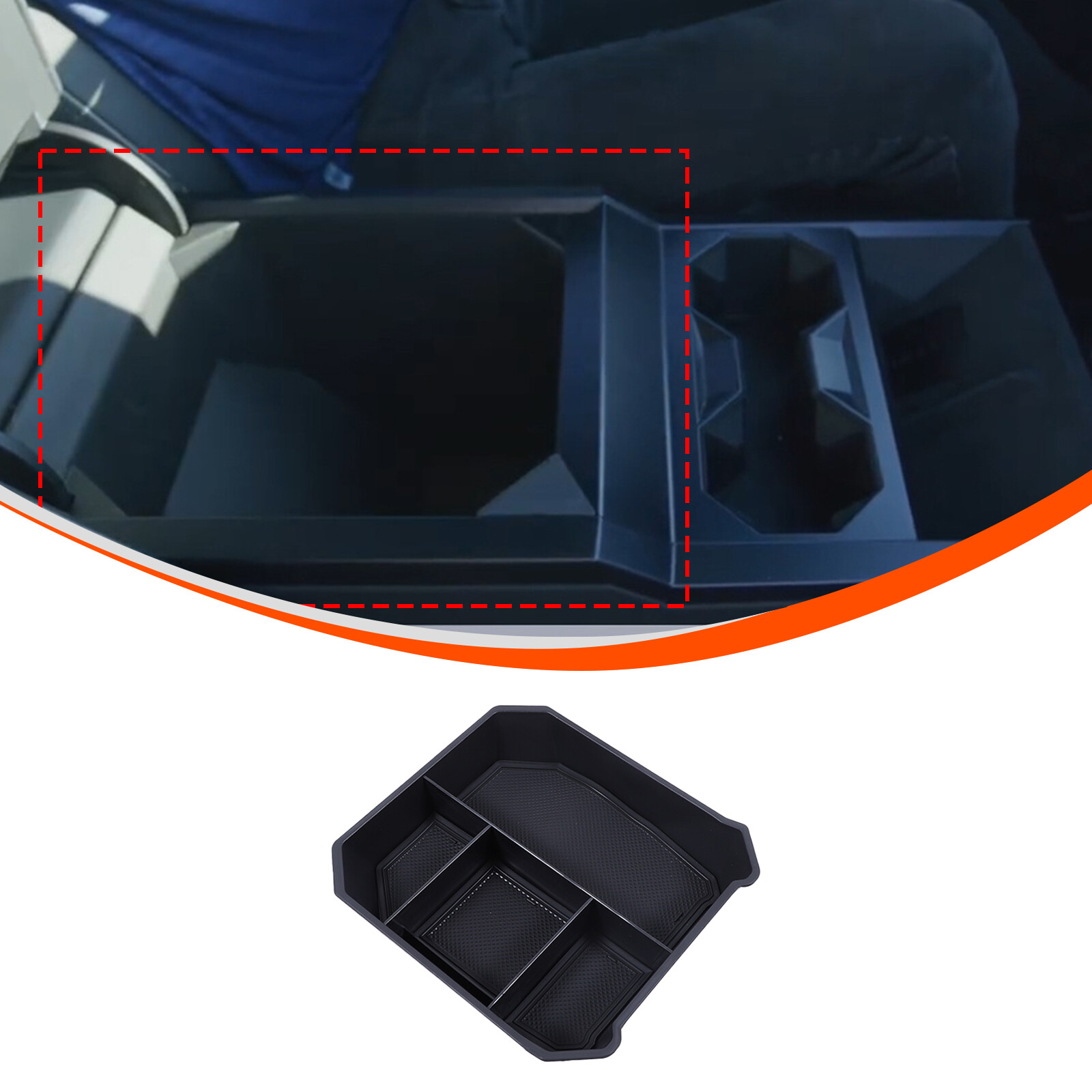 ABS Center Console Organizer Tray Armrest Storage Box For Tesla Cybertruck 2024+