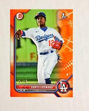 Eddys Leonard 2022 1st Bowman #BP-57 Prospect ORANGE Paper 24/25 Tigers z18