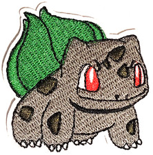 POKEMON BULBASAUR CHARACTER EMBROIDERED IRON ON SEW ON PATCH
