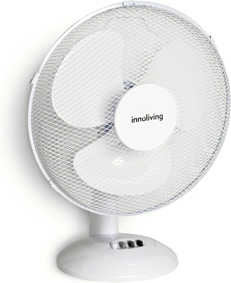 Innoliving Ventilatore da Tavolo 40CM INN-502 con 3 Velocità, Inclinabile - Imagen 2 de 4