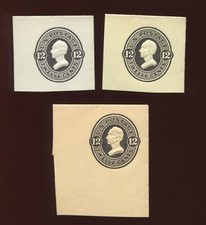 U93-U95  Henry Clay Set of 3 Unused Full Corner Cut Squares (U94 By 21)