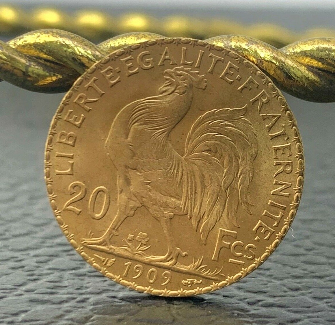 REPUBLIQUE FRANCAISE 1909 20フラン金貨