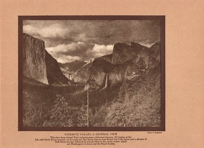 PAUL BRUGUIERE, Yosemite Valley, General View, 1911 California Photogravure
