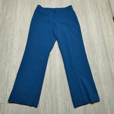 VINTAGE Pendleton Wool Pants Womans Size 4 Teal Flat Front Low Rise Vintage